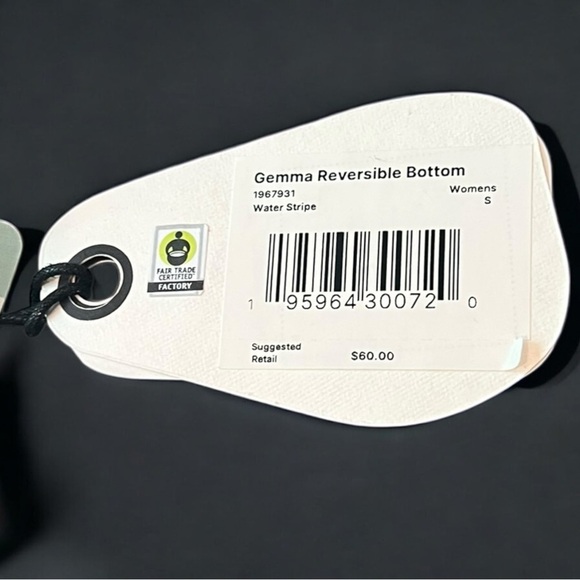🌻NEW w.tags prAna GEMMA Wave Stripe + Black Reversible Swim Bottom Size Small - Picture 12 of 13